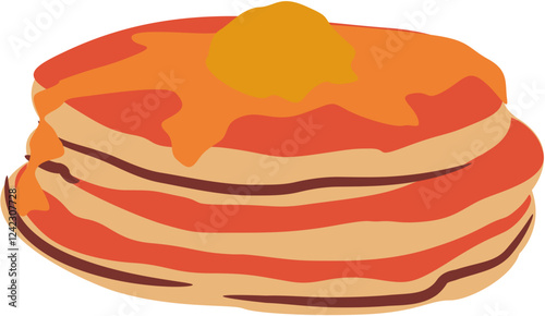 pancake breakfast Illustration