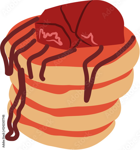 pancake breakfast Illustration