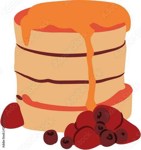 pancake breakfast Illustration