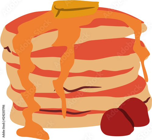 pancake breakfast Illustration