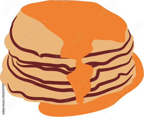 pancake breakfast Illustration