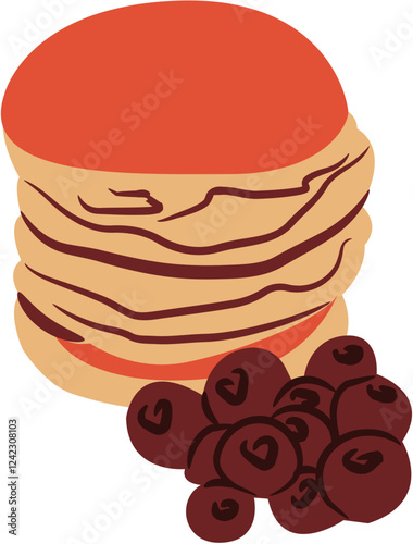 pancake breakfast Illustration