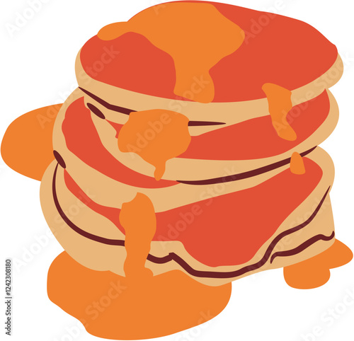 pancake breakfast Illustration