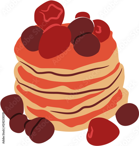 pancake breakfast Illustration
