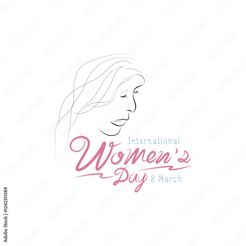Happy Womens Day Calligraphic Typography-3 Happy Womens Day Calligraphic Typography-3