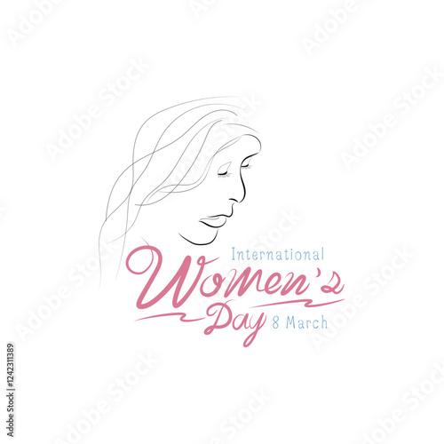 Happy Womens Day Calligraphic Typography-3
