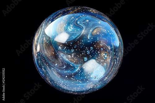 A hyper-realistic soap bubble background featuring transparent bubbles with intricate reflections, floating gently in the air