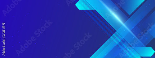 Blue gradient geometric background  with space for text  ideal for presentations, digital business designs, or promotional materials, featuring modern abstract shapes and elegant lines.