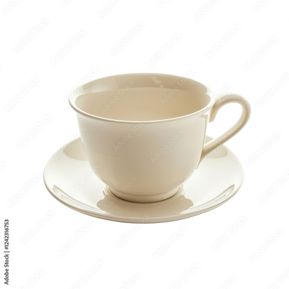 simple and elegant cream colored cup and saucer set, perfect for serving beverages. smooth finish and classic design add touch of sophistication to any table setting simple and elegant cream colored cup and saucer set, perfect for serving beverages. smooth finish and classic design add touch of sophistication to any table setting
