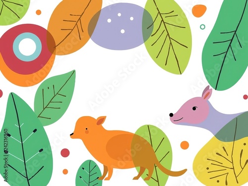 Animal Science Illustration on Abstract Background