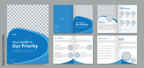Medical health care Brochure Template, Medical brochure layout