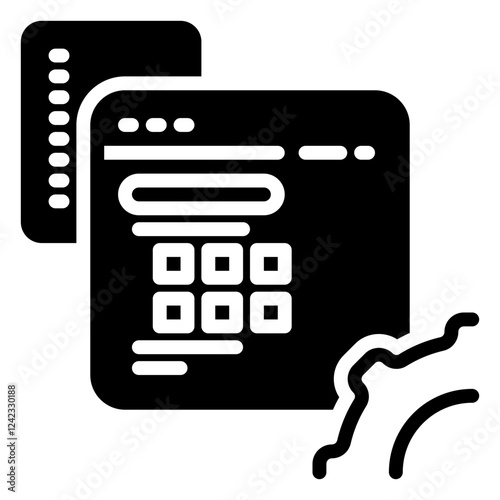 Browser icon, glyph icon style