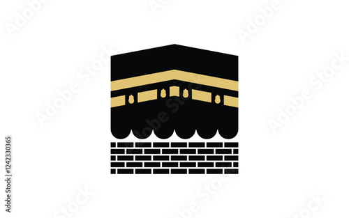 Kaaba vector illustration icon design template