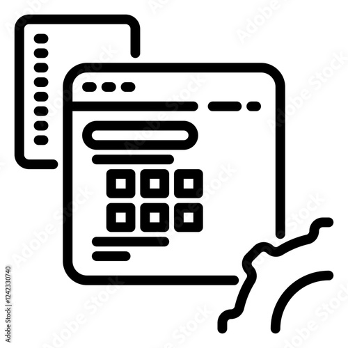 Browser icon, line icon style