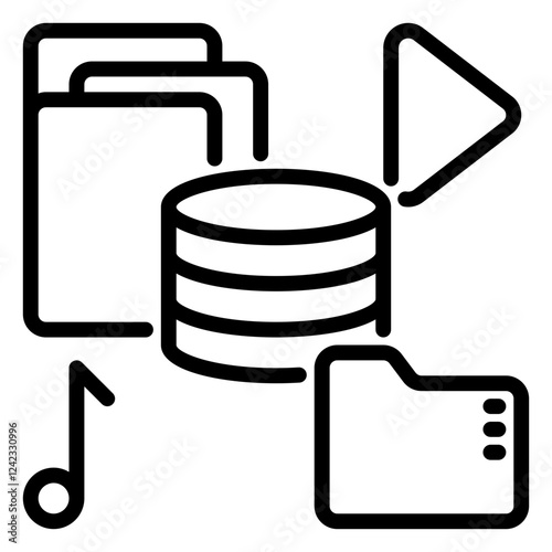 Repository icon, line icon style
