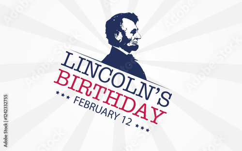 Abraham Lincolns Birthday vector stock image, editable background of lincolns birthday, happy lincolns birthday