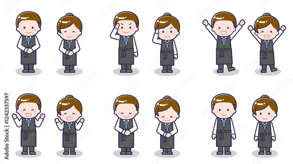 バーテンダーの男女 01