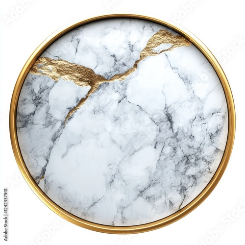 Abstract Geometric Circular Marble Pattern Design Element