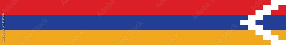 Fototapeta premium Artsakh long banner flag digital vector illustration