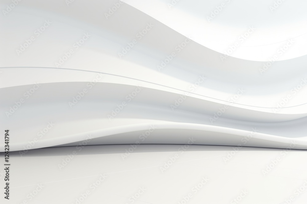Obraz premium Free abstract white background minimal futuristic architectural space wallpaper