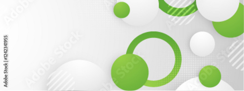 green and white gradient geometric background featuring abstract designs for presentations, banners, or posters