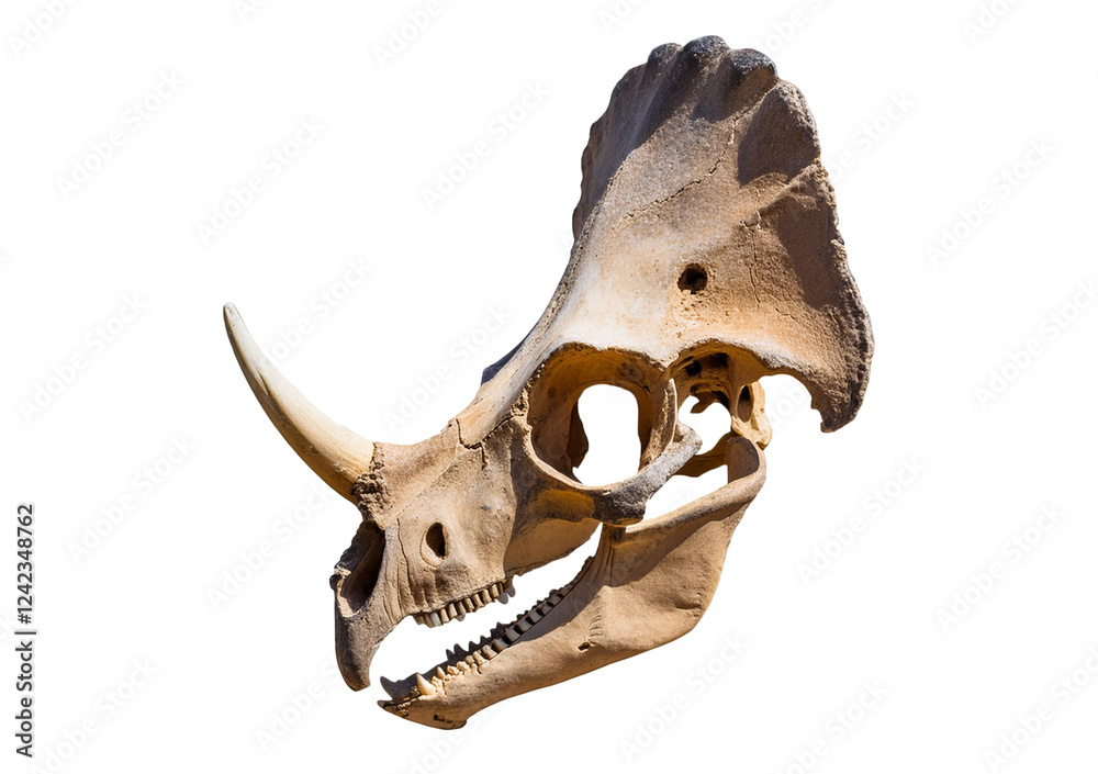 Obraz premium The skull of dinosaur Isolated on transparent or white background