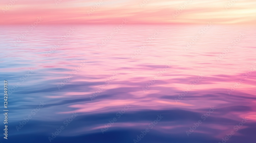 Fototapeta premium Vibrant Sunset Sky Reflections Over Calm Water