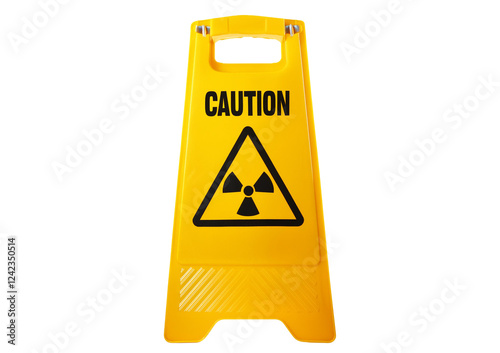 Caution warning sign Isolated on Transparent or White Background.