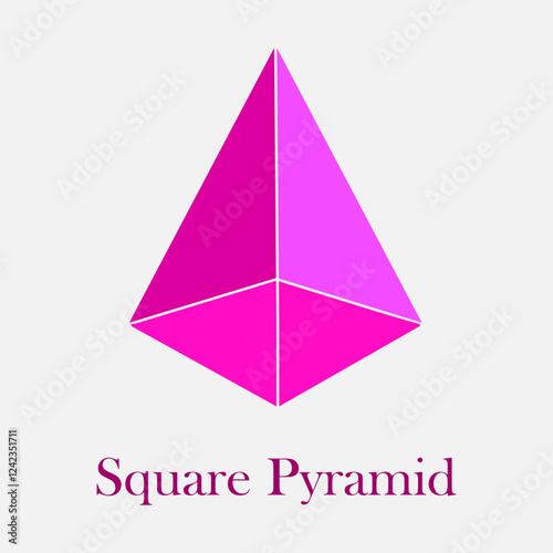 simple 3D Squer pyramid icon