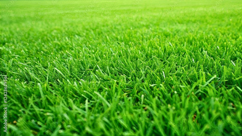Lush Green Grass Field under Clear Sky, Perfect for Nature and Outdoor Concepts Lush Green Grass Field under Clear Sky, Perfect for Nature and Outdoor Concepts
