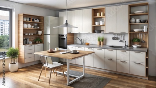 Wallpaper Mural Maximize space efficiency in tiny kitchens innovative design solutions for modern living Torontodigital.ca