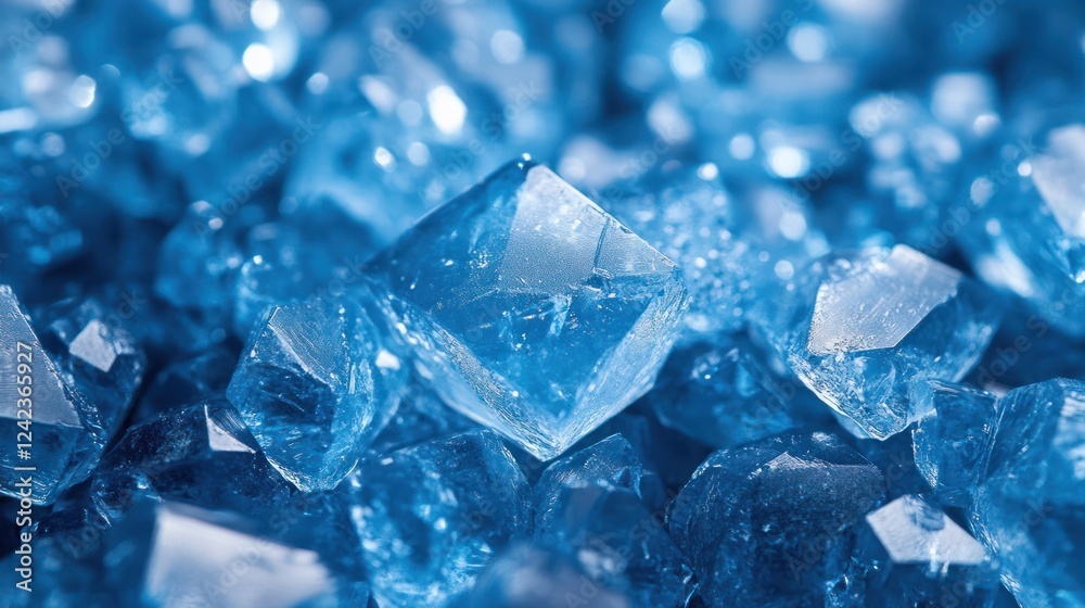 Close-up of sparkling blue crystals.