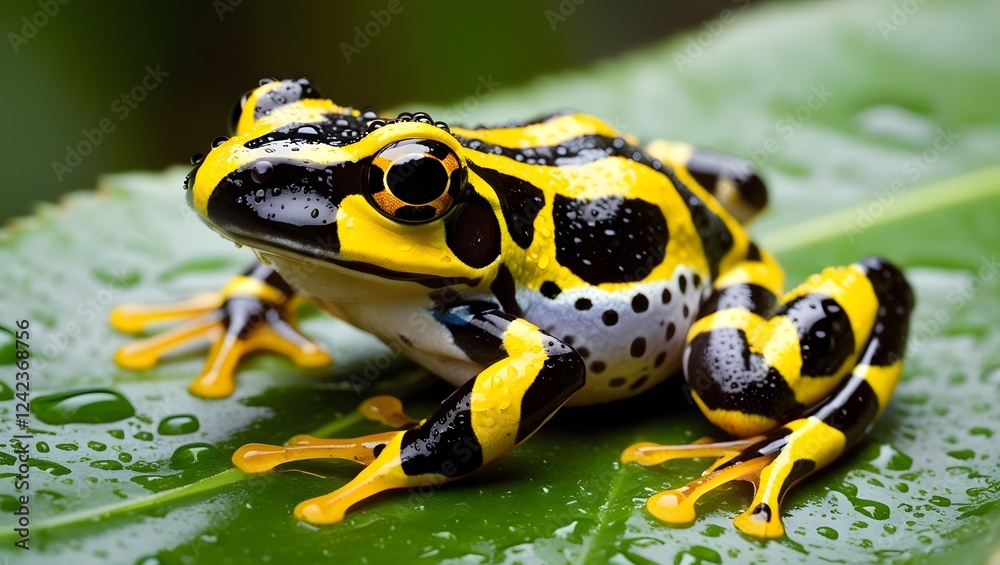 Obraz premium Striking Hues: A Detailed Look at the Southern Corroboree Frog's Unique Skin