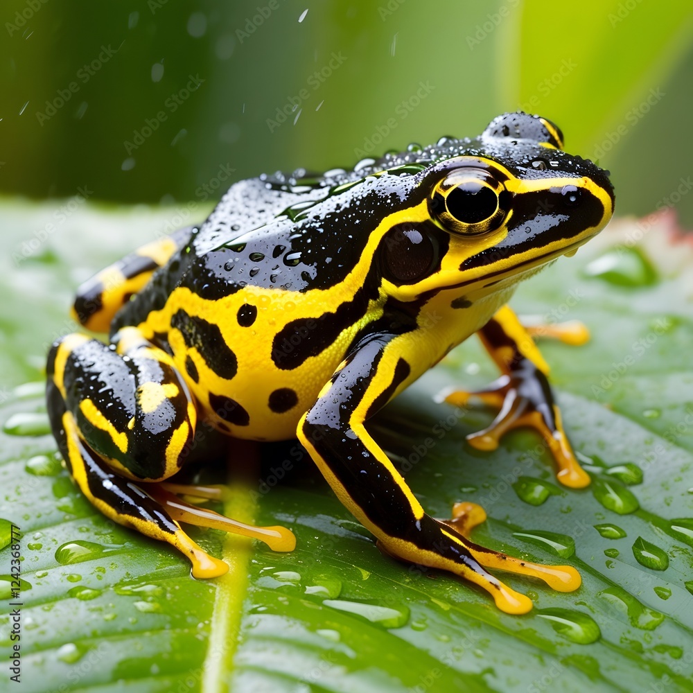 Fototapeta premium Bold and Beautiful: Close-Up of the Southern Corroboree Frog’s Remarkable Features