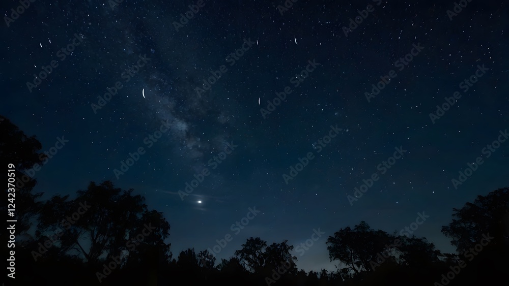 Fototapeta premium night sky with clouds and stars