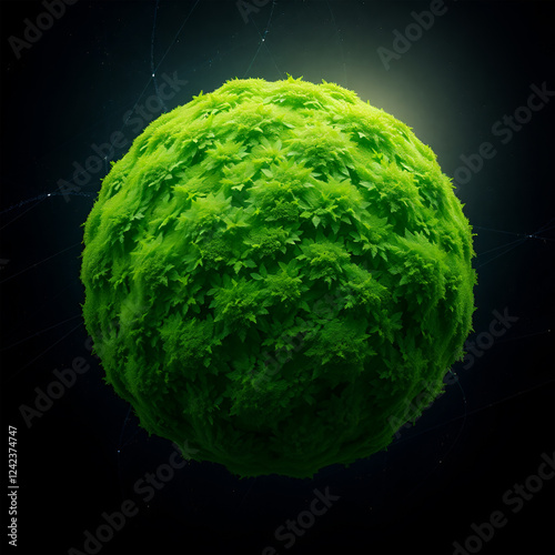earth day tree on green earth on white isolate background generative AI tools