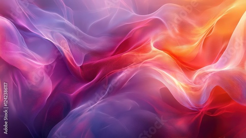 Wallpaper Mural Abstract swirling vibrant colors, pink, purple, orange, red, and yellow hues. Torontodigital.ca