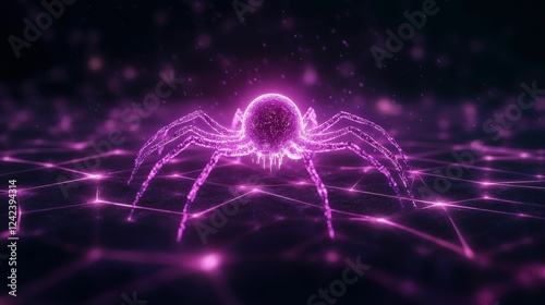 Digital malware visualization a powerful spider concept in a virtual network environment