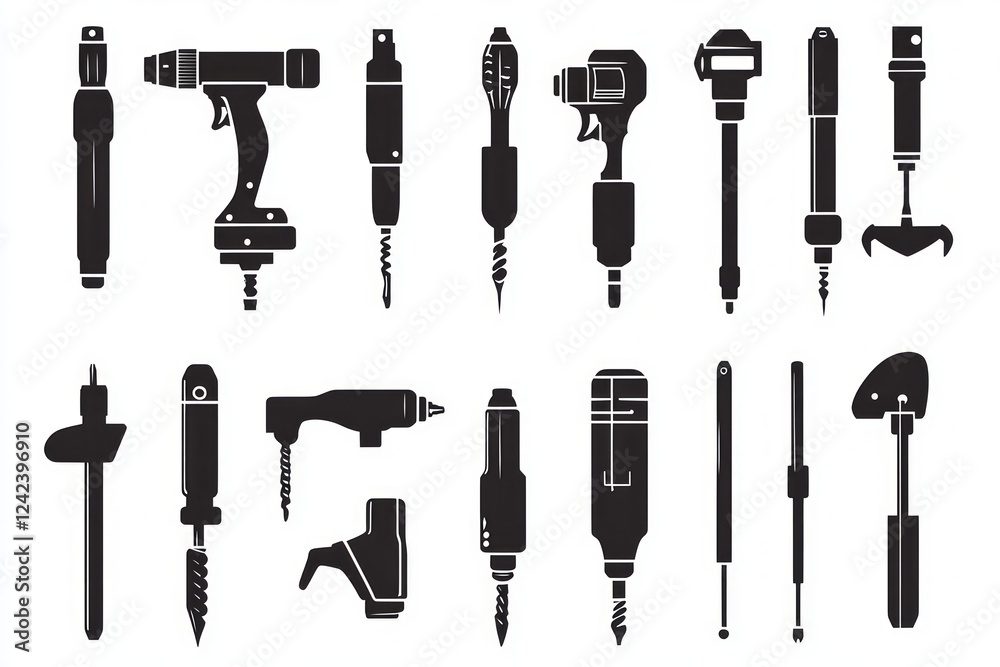 Obraz premium Collection of Various Industrial Tools and Equipment
