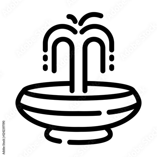 fountain Line Icon