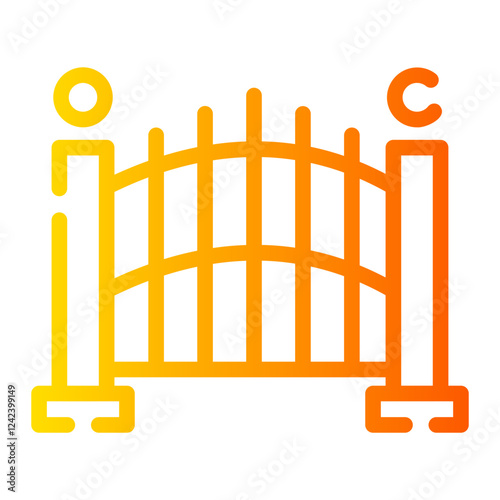 fence Line Gradient Icon