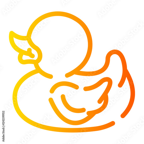 duck Line Gradient Icon