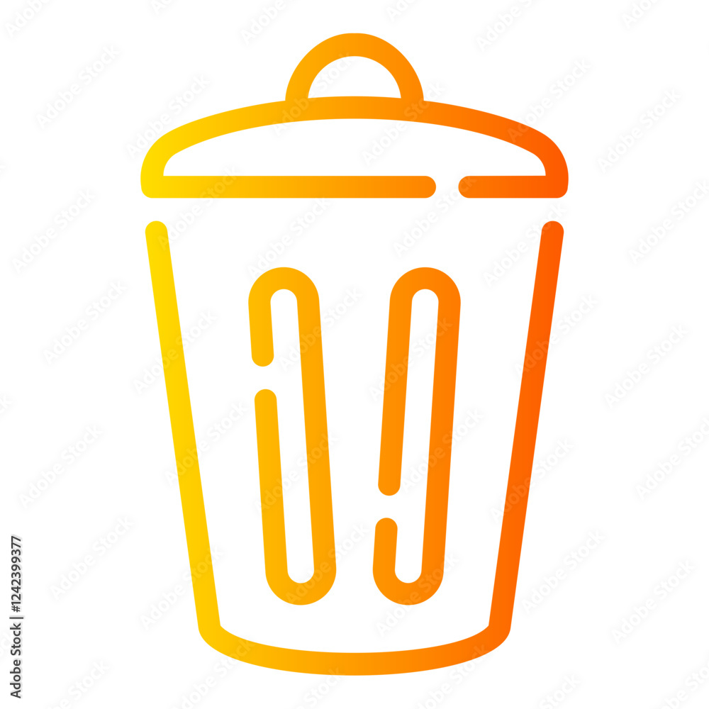 trash can Line Gradient Icon trash can Line Gradient Icon