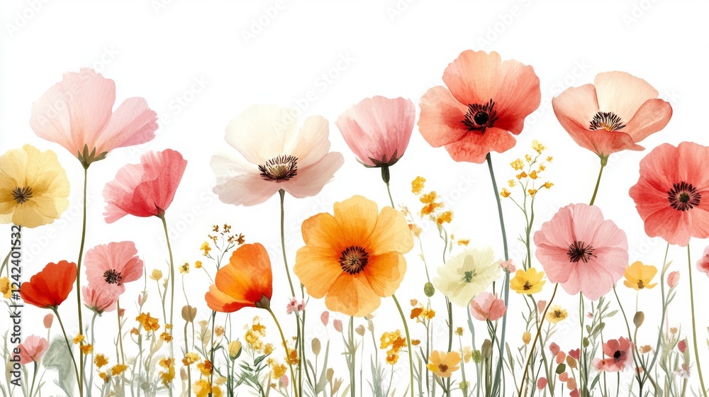 Fototapeta premium Blooming Beauty A Colorful Floral Display