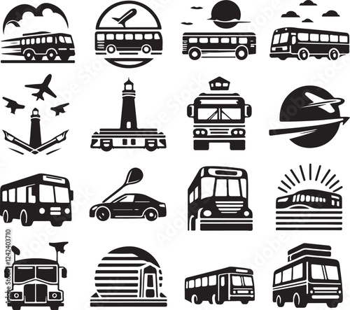  Bus Designs for Transportation and Travel Graphics