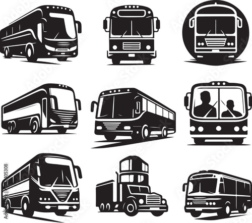  Bus Designs for Transportation and Travel Graphics