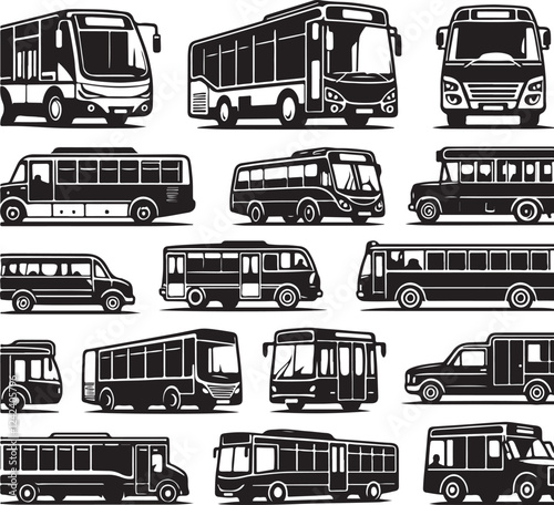  Bus Designs for Transportation and Travel Graphics