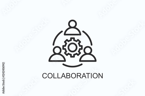 Collaboration Icon Or Logo Isolated Illustration