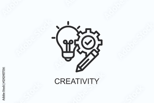 Creativity Icon Or Logo Isolated Illustration