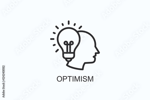 Optimism Icon Or Logo Isolated Illustration